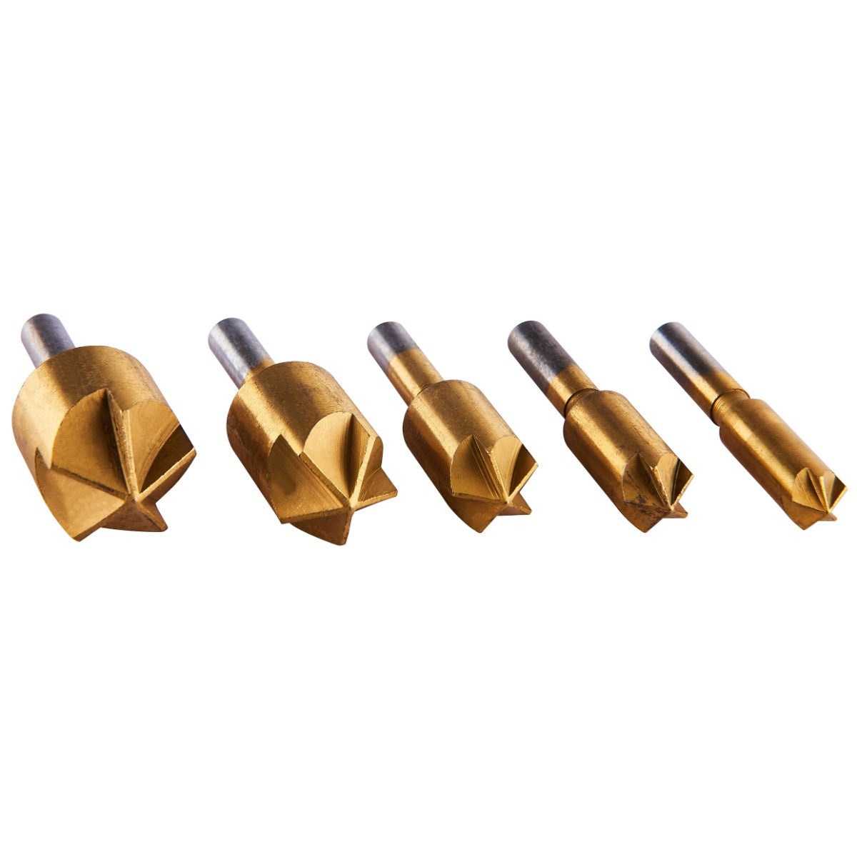 5pc titanium coated countersink bit set