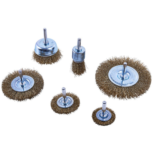 6pc wire wheel brush set