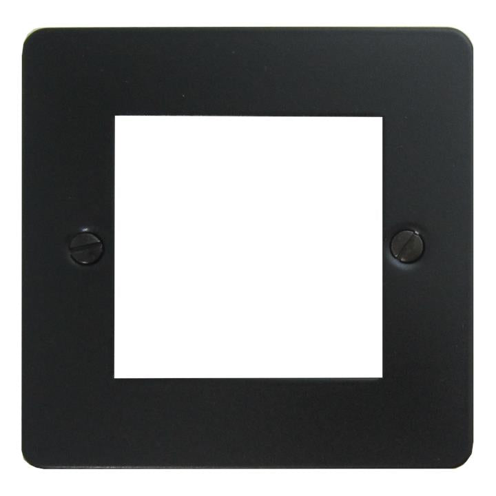 Flat Black 2 Modules (Plate Only/1G Plate) - G+H FFB162