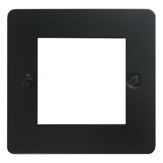Flat Black 2 Modules (Plate Only/1G Plate) - G+H FFB162