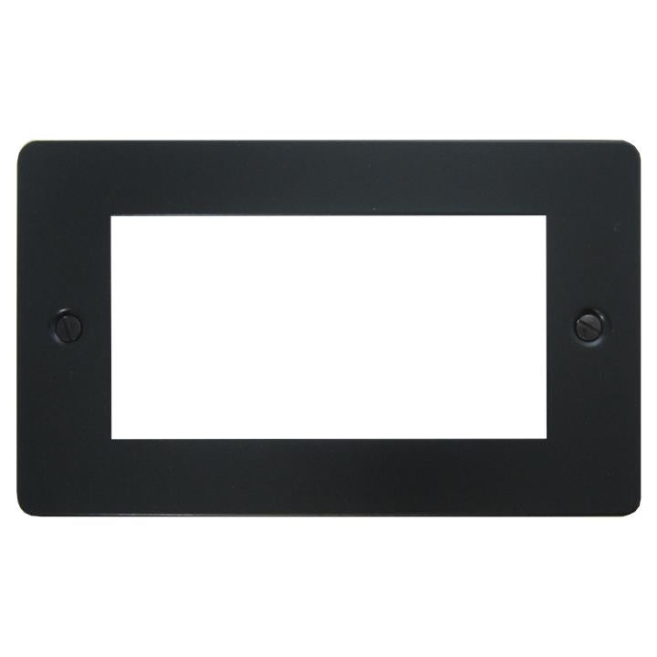 Flat Black 4 Modules Plate (Plate Only/2G Plate) - G+H FFB164