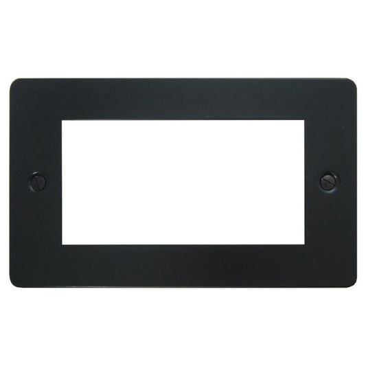 Flat Black 4 Modules Plate (Plate Only/2G Plate) - G+H FFB164