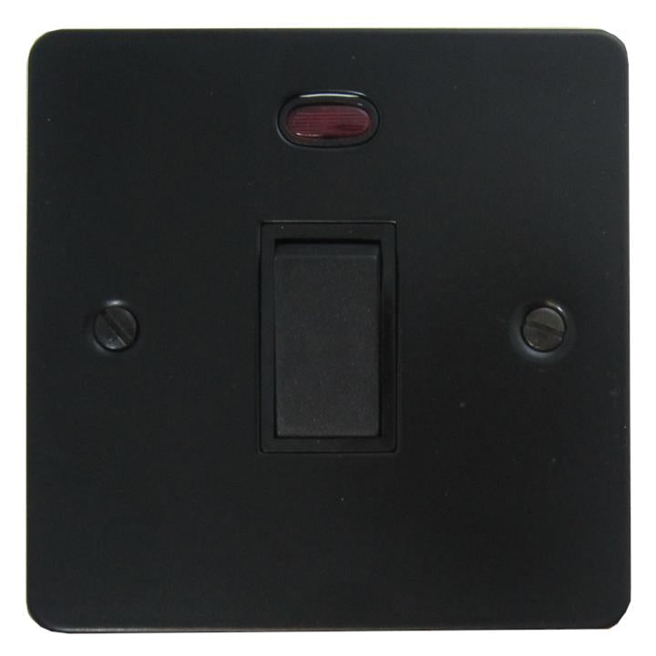 Flat Black 20 Amp DP Switch with Neon - G+H FFB26B
