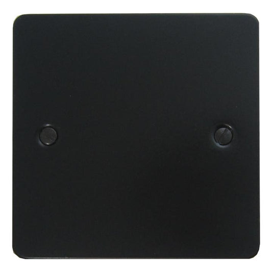 Flat Black Blank Plate (1 Gang) - G+H FFB31