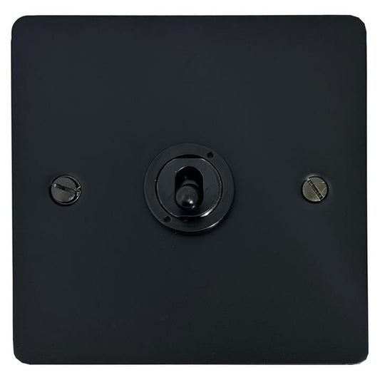 Flat Black Toggle Switch (1 Gang) - G+H FFB381-FBK