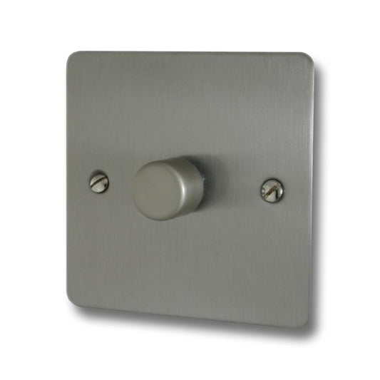Flat Brushed Steel LED Dimmer (1 Gang) - G+H FSS521
