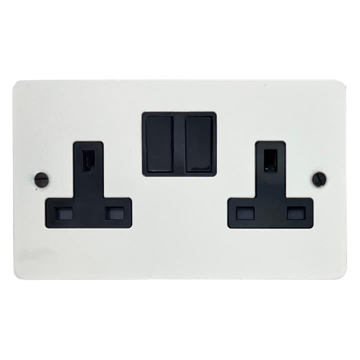 Flat White Socket (Double Socket) - G+H FW10W
