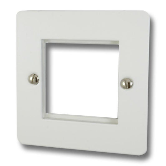 Flat White 2 Gang Modular Plate (Plate Only/Single Plate) - G+H FW162