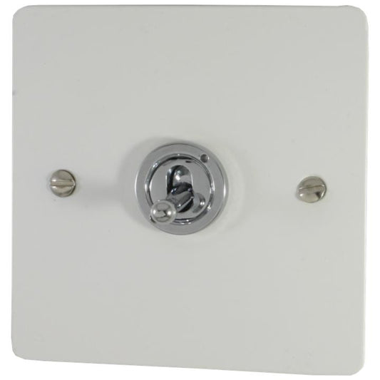Flat White Toggle Switch (1 Gang) - G+H FW381