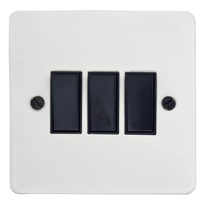 Flat White Light Switch (3 Gang) - G+H FW3W