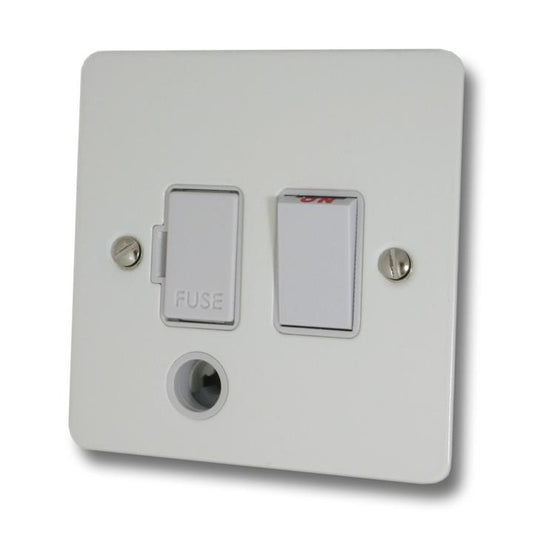 Flat White Switched Fused Spur (Spur Outlet/No Neon) - G+H FW56W