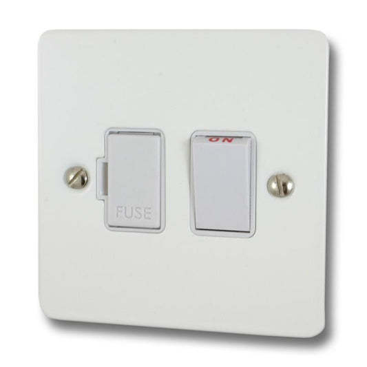 Flat White Switched Fused Spur (No Neon/White Switch) - G+H FW57W