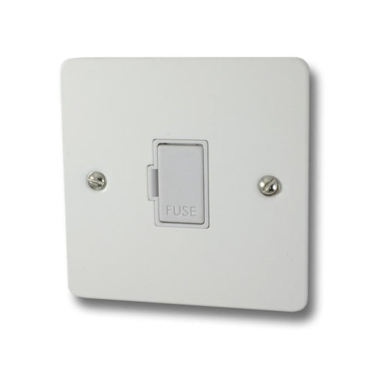 Flat White Unswitched Fused Spur (White Fuse Plate) - G+H FW90W