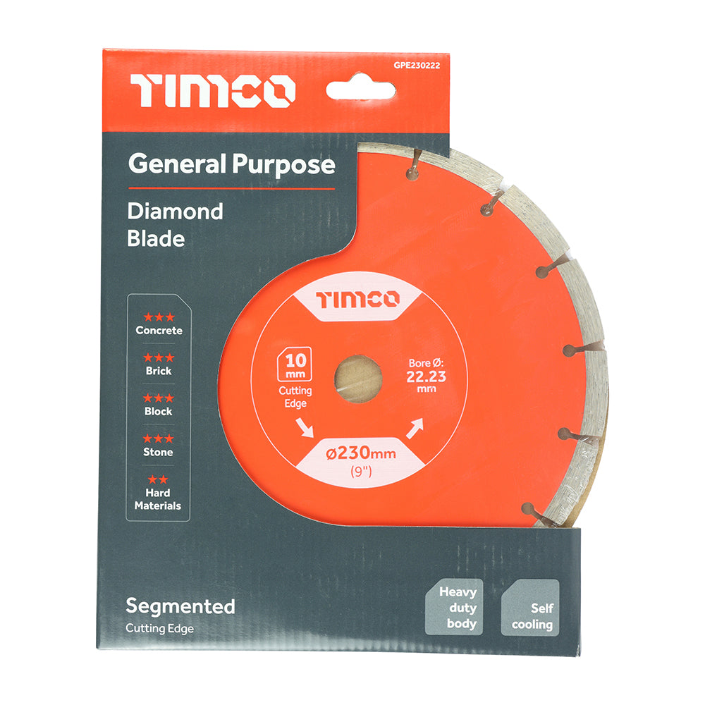 General Purpose Diamond Blade - Segmented 230 x 22.2