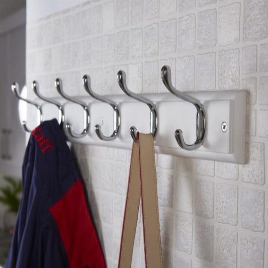 Hookrail - White w/ Chrome HD H&C 6 FSC100%