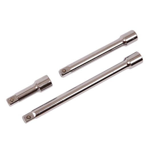 3pc 1/2”drive 75, 150, 225mm extension bar set
