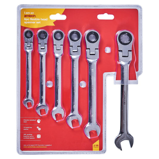 6pc flexible gear spanner set