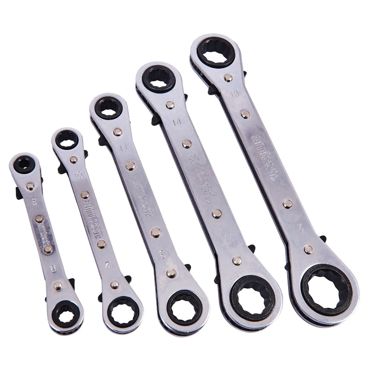 5pc ring ratchet spanner set