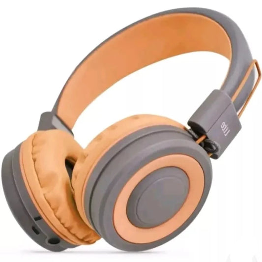 NEW BOXED - PUMP LITE STEREO HEADPHONES - ADJUSTABLE - 3.5mm JACK - ORANGE/GREY