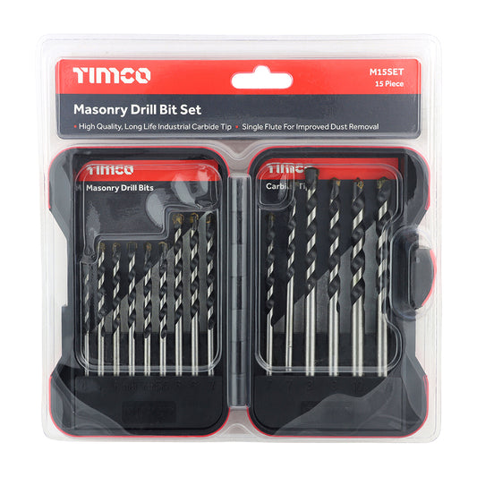 Masonry Drill Bit Set 15pcs