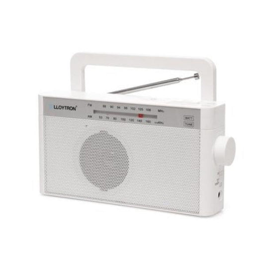 Lloytron 2 Band 'Rhythm' Rechargeable Portable Radio - White