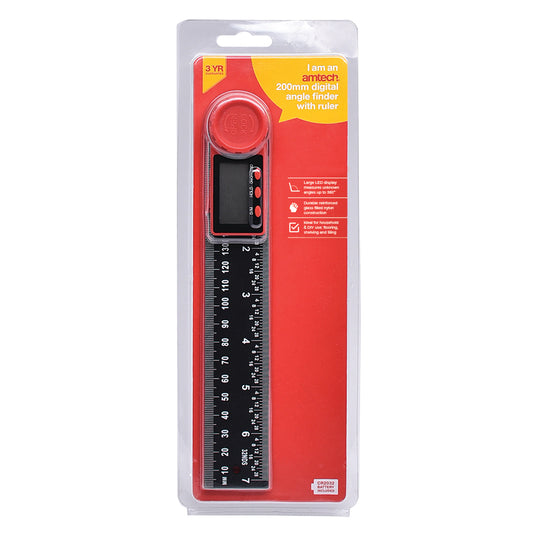 200mm (8″) Digital angle finder with ruler