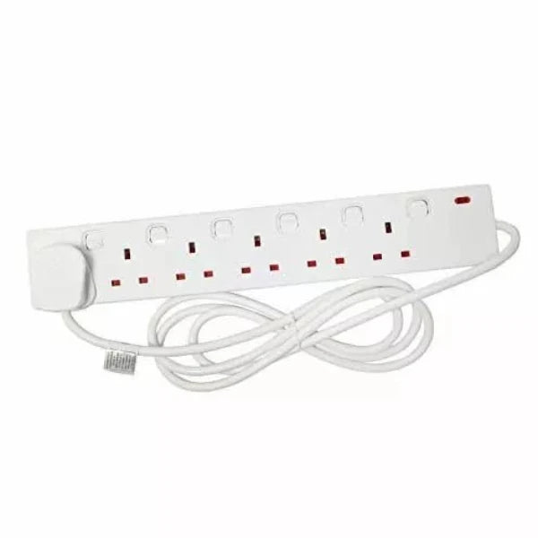 Daewoo 6 Socket individually switched 2 M extension - PIF2030