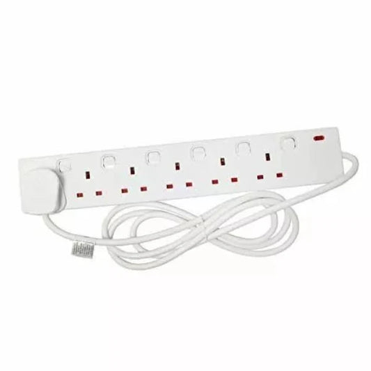 Daewoo 6 Socket individually switched 2 M extension - PIF2030