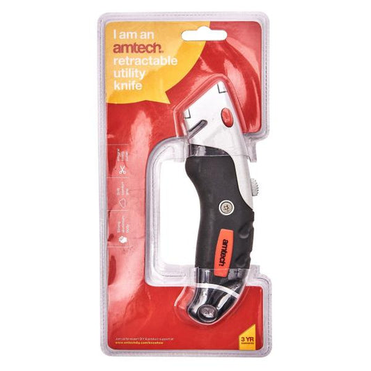 retractable utility knife – soft grip