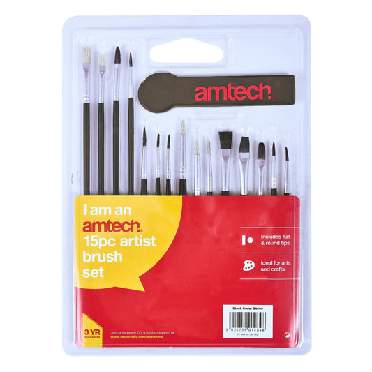 15pc art brush set