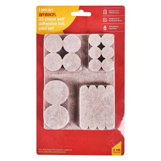 33pc self adhesive felt pad set