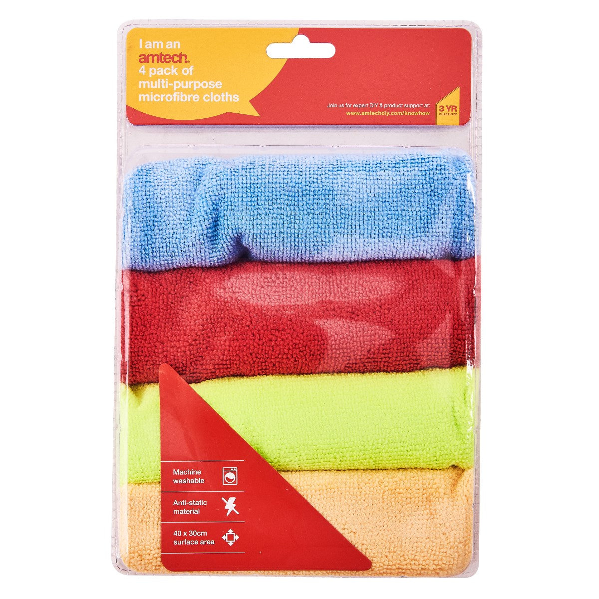 multi-purpose microfibre cloths (4 pack)