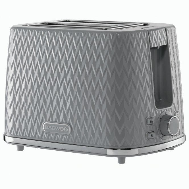 Daewoo Dark Grey Argyle 2 Slice Toaster
