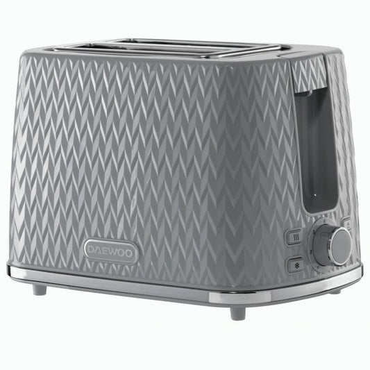 Daewoo Dark Grey Argyle 2 Slice Toaster