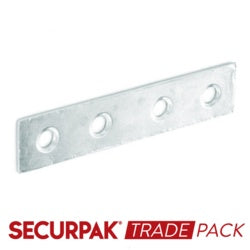 Securpak Trade Pack Mending Plate Zinc Plated 150mm 10 Pack