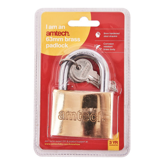 63mm brass padlock
