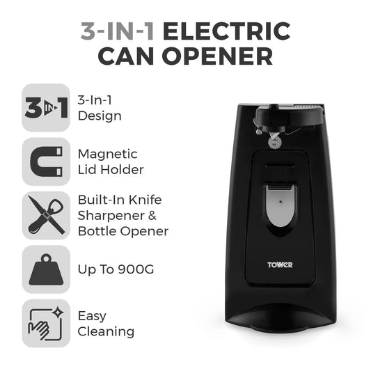 3 in 1 Can Opener with Knife Sharpener and Bottle Opener