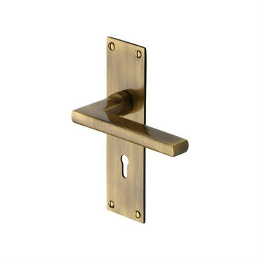 Trident Door Handle on Plate (Lever Lock)