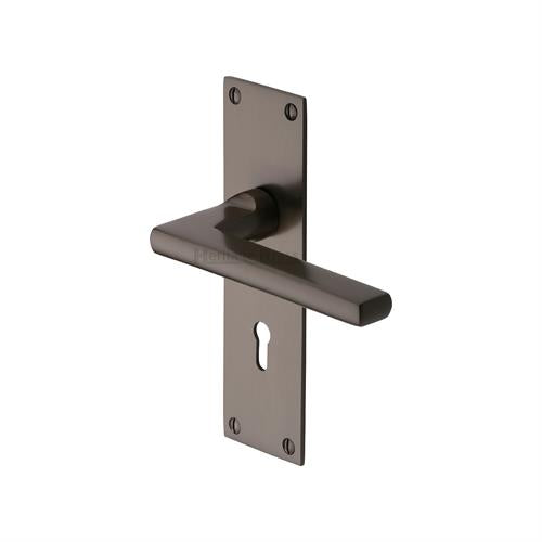 Trident Door Handle on Plate (Lever Lock)