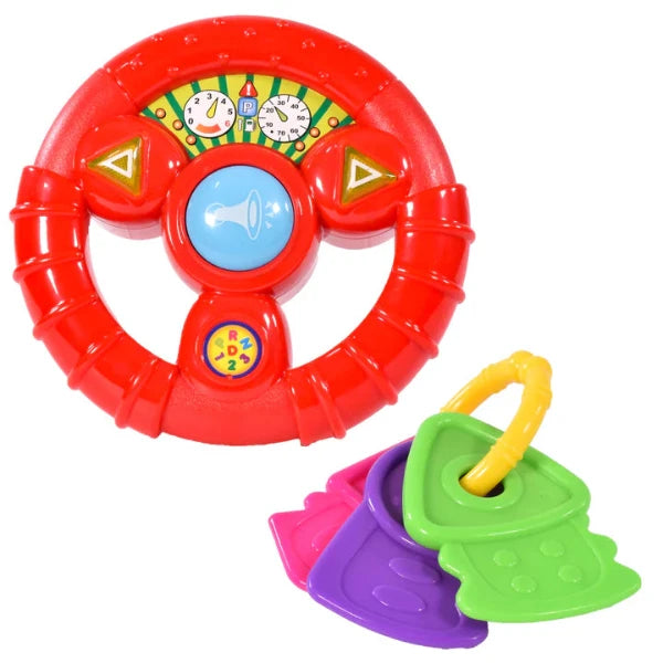 KandyToys Baby Steering Wheel and Keys Battery Operated Play Set | Baby Toys | 6 Months+
