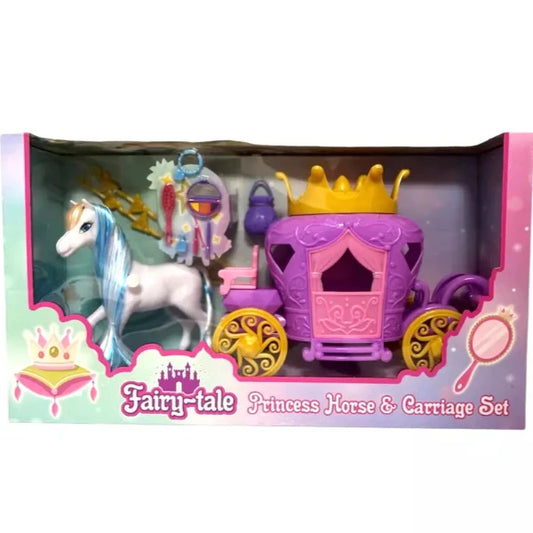 Girls Princess Horse & Carriage Play Set With Accessories Toys Gift Christmas