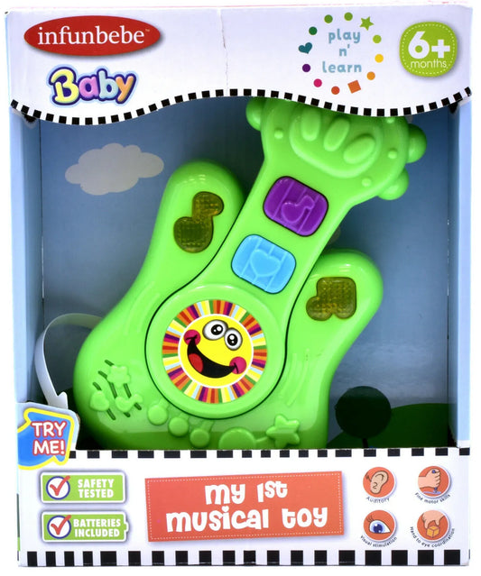KANDYTOYS INFUNBEBE MY FIRST MUSICAL GUITAR - TY7686 GUITAR LIGHTS & SOUND