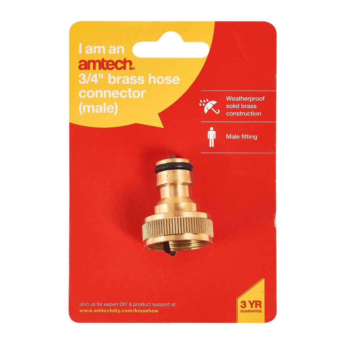 3/4″ brass hose connector – male