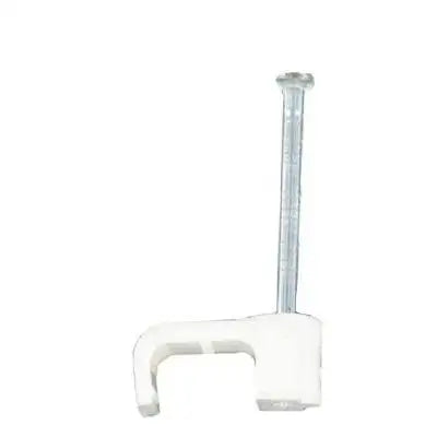 VALUE PACK BELL WIRE CABLE CLIPS ROUND WHITE 60 PER PACK