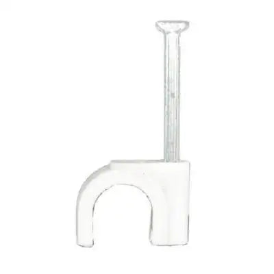VALUE PACK 4.0MM CABLE CLIPS ROUND WHITE 60 PER PACK