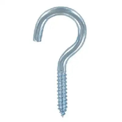 VALUE PACK 80MM X 12G SCREW HOOKS ZINC 3 PER PACK