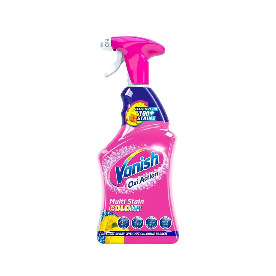 Vanish - Oxi Action - Multi Stain Spray for Couloured Garments and Fabrics - 500ml Pre-Treat Spray Without Chlorine Bleach