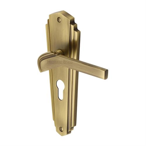 Waldorf Door Handle on Plate (Euro Profile)