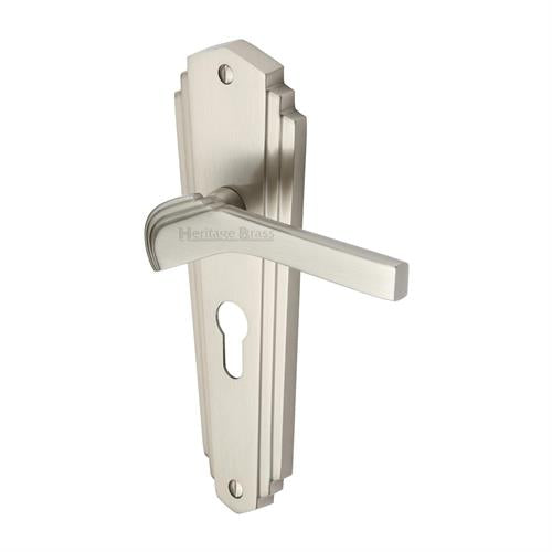 Waldorf Door Handle on Plate (Euro Profile)
