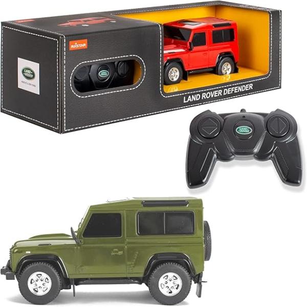 KandyToys Remote Control Land Rover Defender | 1:24sc Model 27.145MHz - Assorted Colours | Officially Licensed By Land Rover | RC Car